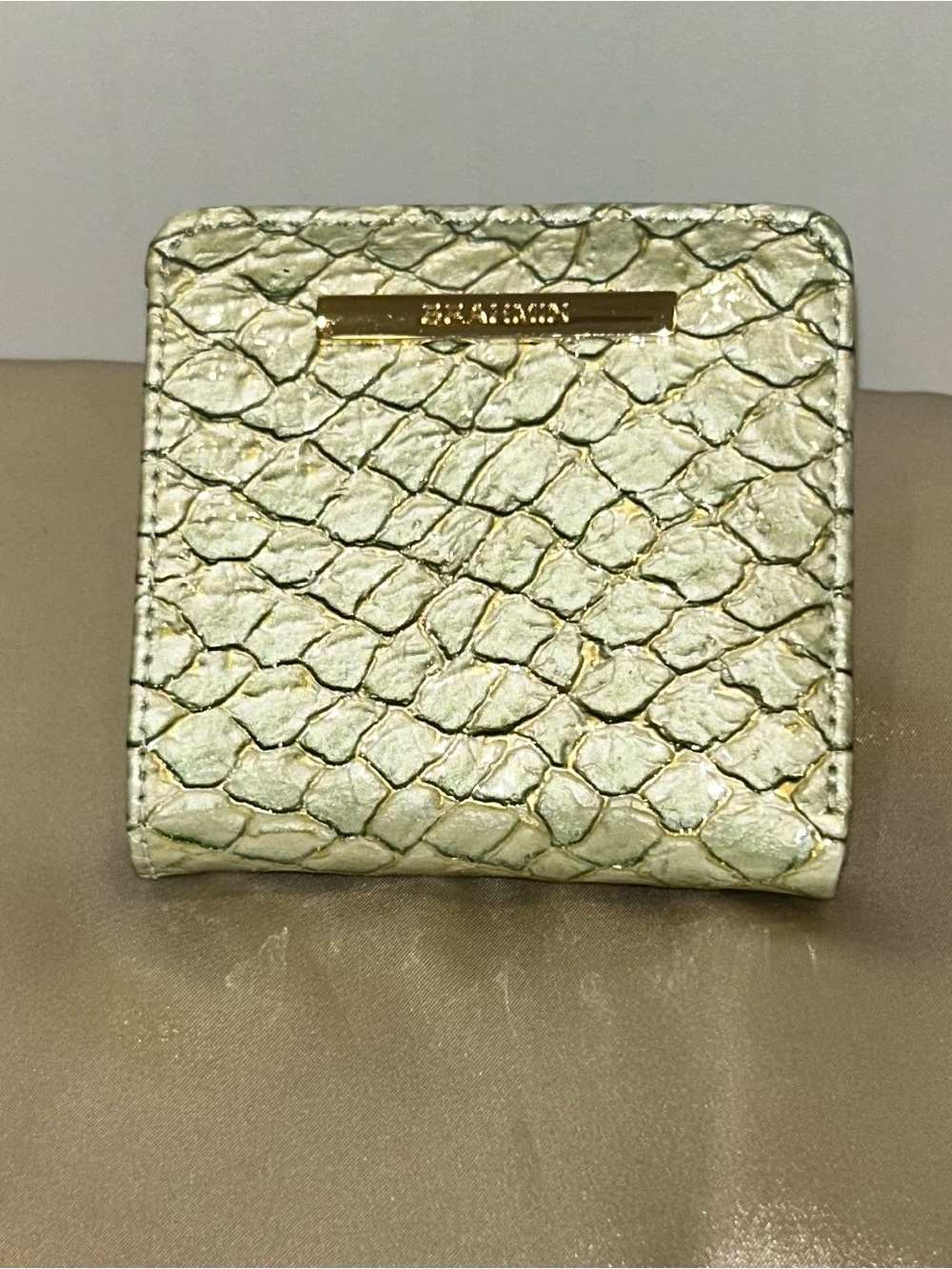 Brahmin Metalli Mint Bi Fold wallet